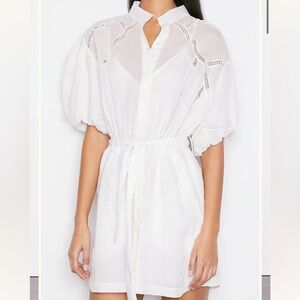 White Puff Sleeve Dress